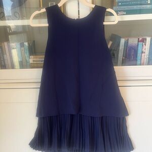 Theory dark royal blue peplum sleeveless blouse (M)